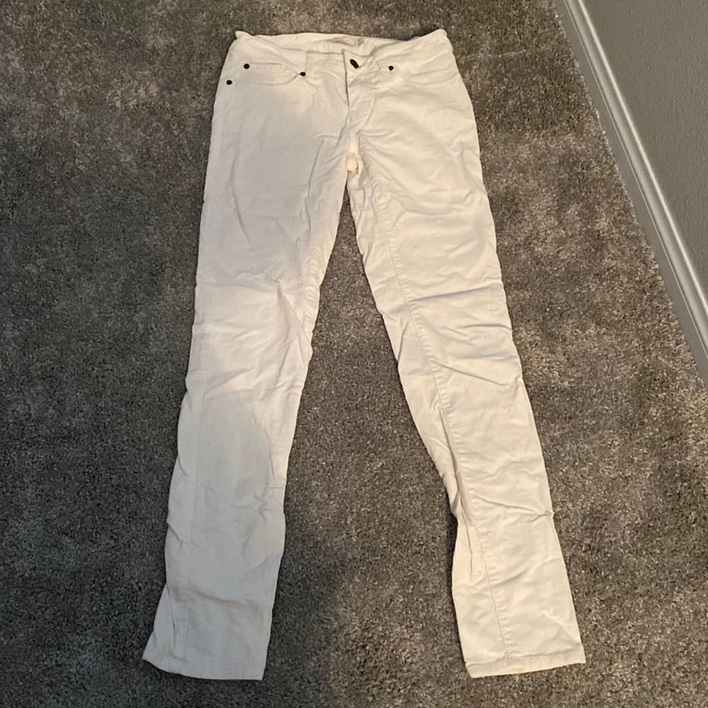 Prana Crisp White Corduroy Pants